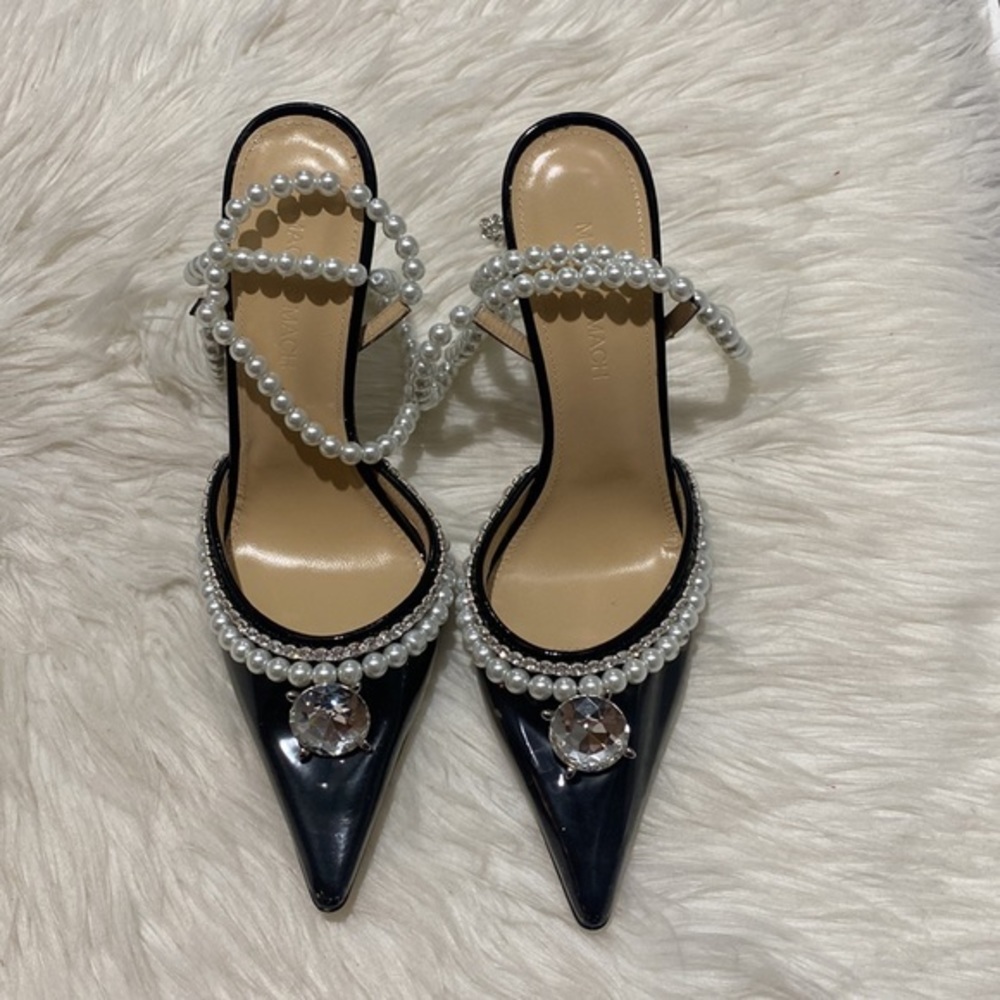 Mach & Mach Diamond of Elizabeth‎ embellished pvc pump size 37.5EU - Picture 2 of 13